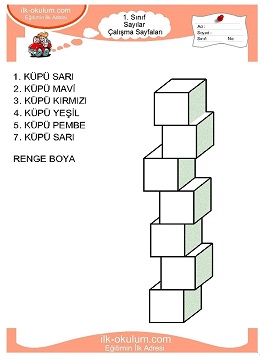 Çocuklar İçin Sayılar Çalışma Sayfaları 